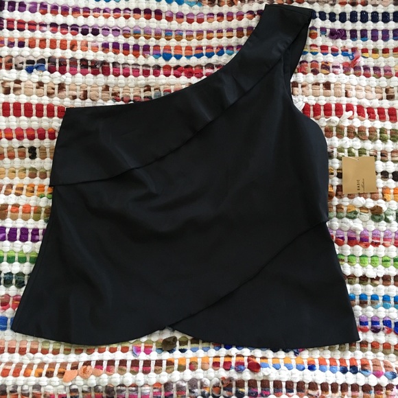 Zara Black Or Red One Shoulder Top - Picture 2 of 7